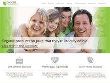 Tablet Screenshot of chooseorganics.com